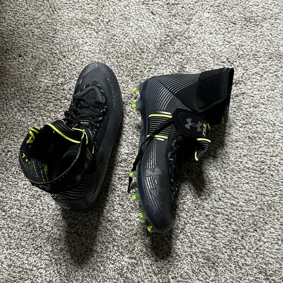 🛍️soldUnder Armor Highlight MC Black Football Cleats Size 9 - Picture 2 of 12